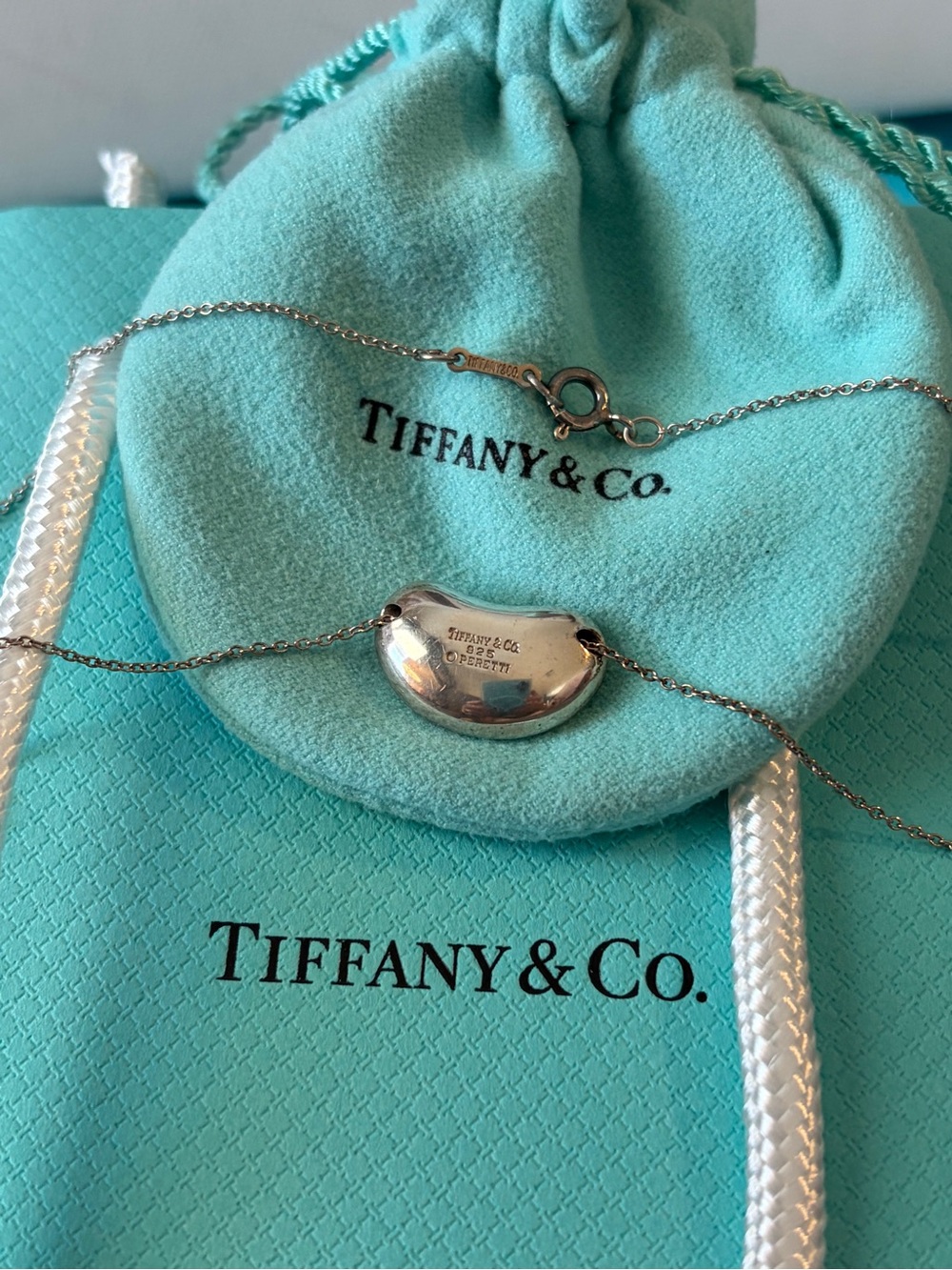🫘Tiffany & Co. Bean Large 20MM Elsa Peretti Vintage STER 925 Pendant Necklace🌟 - Picture 14 of 14